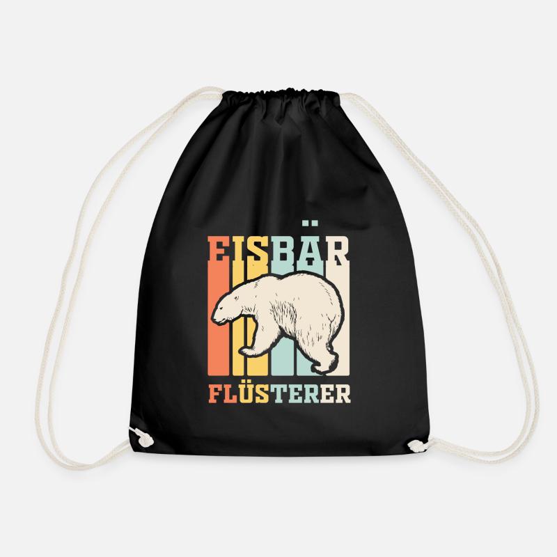 Eisbär Flüsterer - Turnbeutel - Schwarz