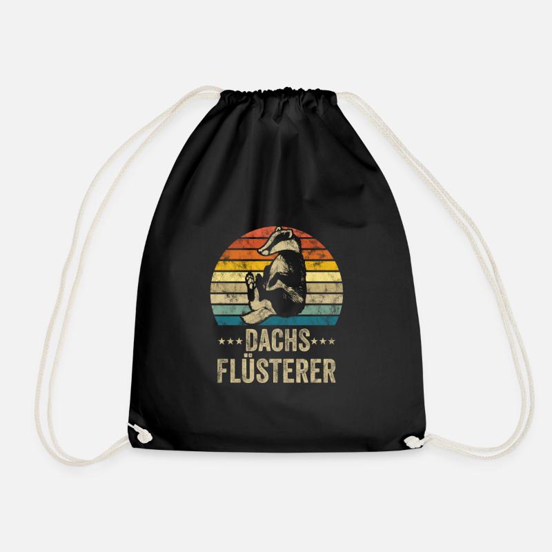 Dachs Flüsterer - Turnbeutel - Schwarz