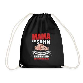 Mama Sohn Muttertag Geschenk - Turnbeutel - Schwarz - Vorne