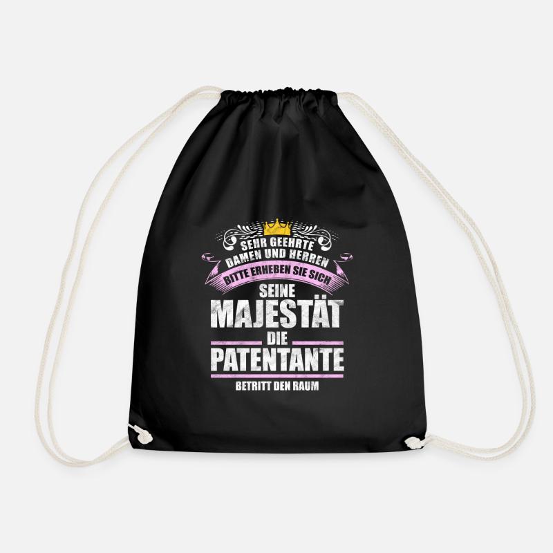 Patentante Geschenk - Turnbeutel - Schwarz