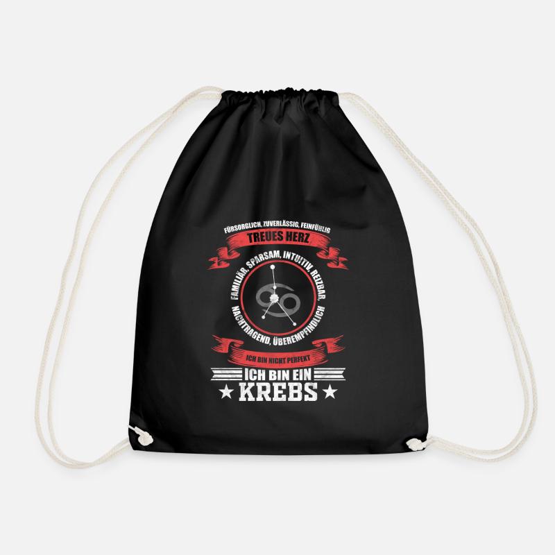 Lustiges Sternzeichen Krebs Sternbild Geschenk - Turnbeutel - Schwarz