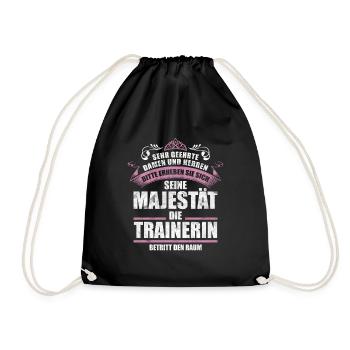 Trainerin Sprüche Geschenk - Turnbeutel - Schwarz - Vorne