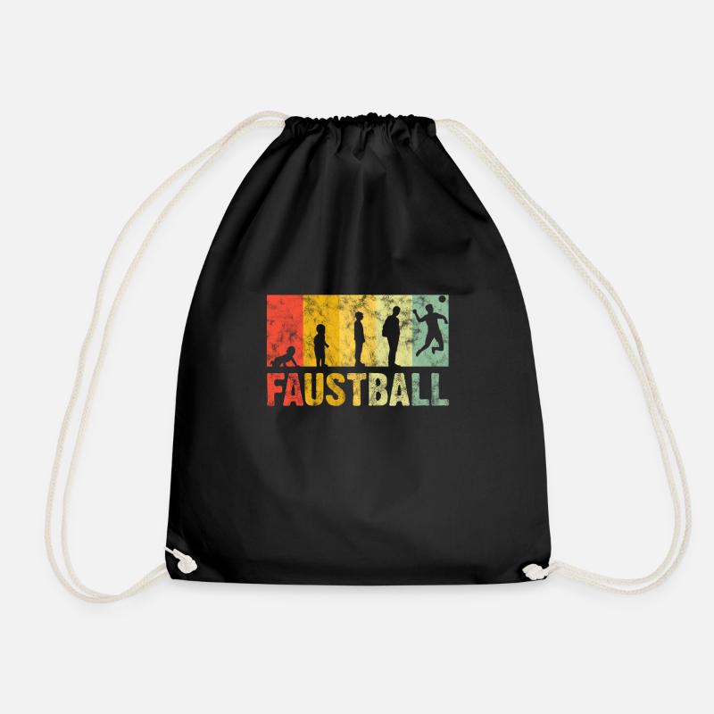 Faustball Retro - Turnbeutel - Schwarz