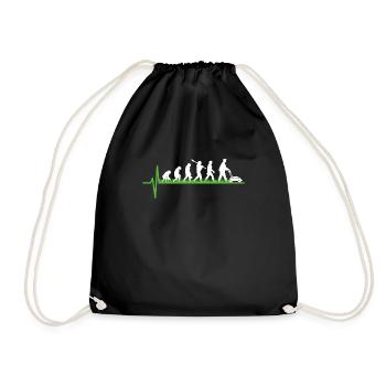 Cadeau d'évolution de jardinier tondeuse à gazon - Sac de sport léger - noir - Devant