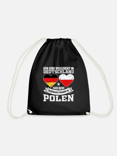 Pole Polen Polska Geschenk - Turnbeutel - Schwarz
