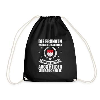Franken Held Helden Geschenk - Turnbeutel - Schwarz - Vorne