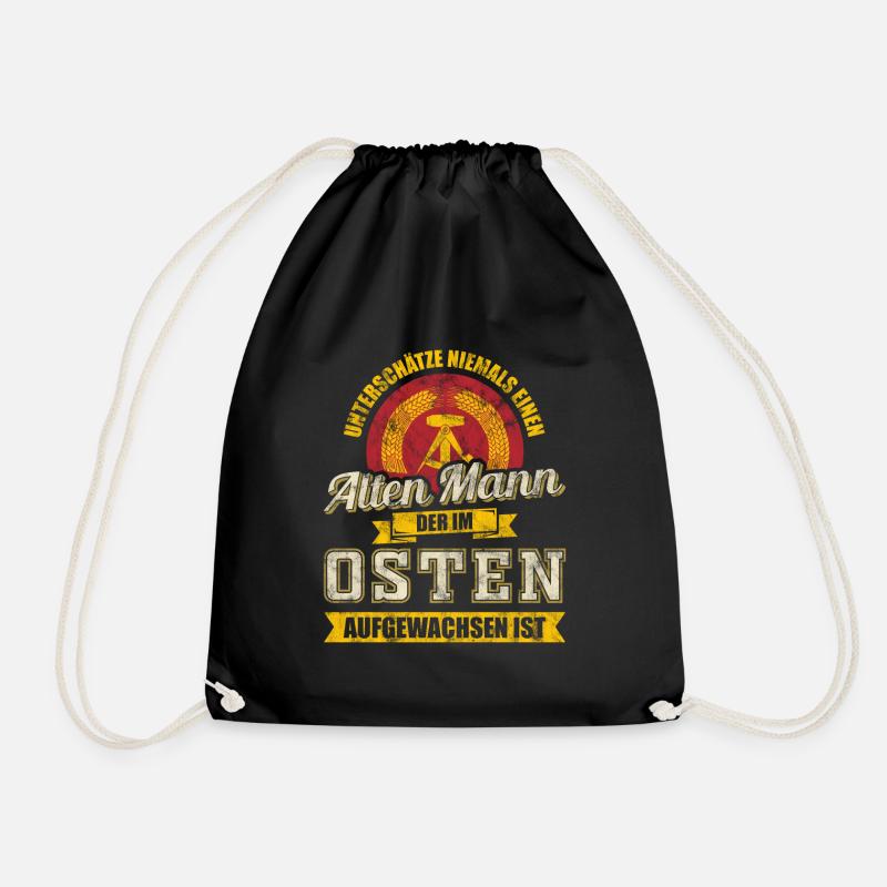 Osten Ossi Mann Männer Geschenk - Turnbeutel - Schwarz