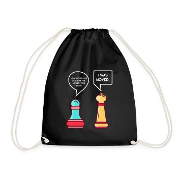 Funny chess pieces - Drawstring Bag - black - Front