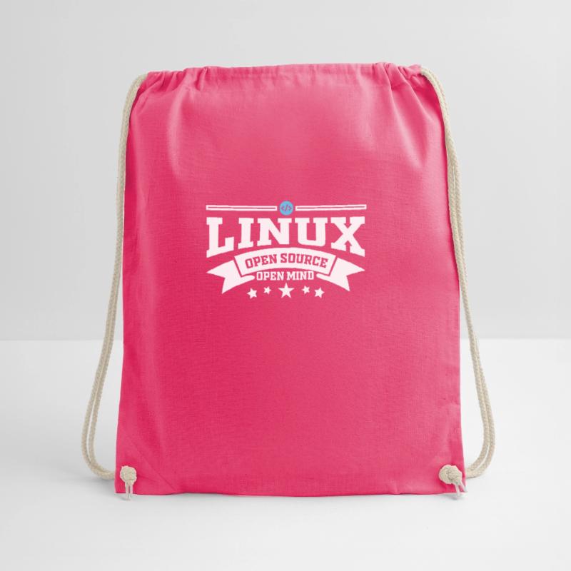 Linux software operating system computer science Drawstring Bag