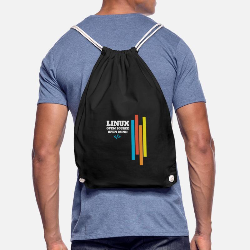 Linux programmer administrator gift Drawstring Bag
