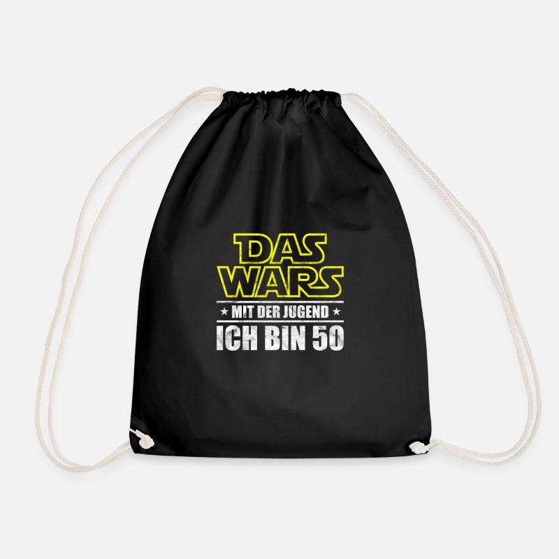 50 Geburtstag das wars mit der Jugend - Turnbeutel - Schwarz