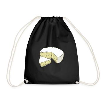 Brie cheese - Drawstring Bag - black - Front