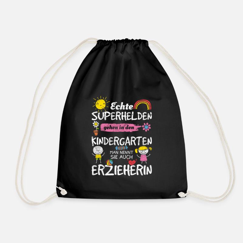 Erzieherin Kindergarten Kita Geschenk - Turnbeutel - Schwarz