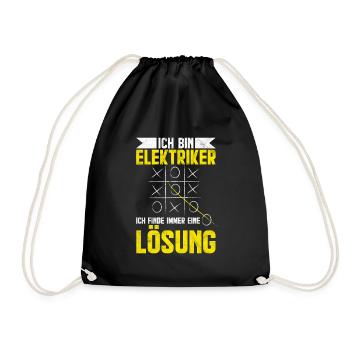 Elektriker Sprüche - Turnbeutel - Schwarz - Vorne