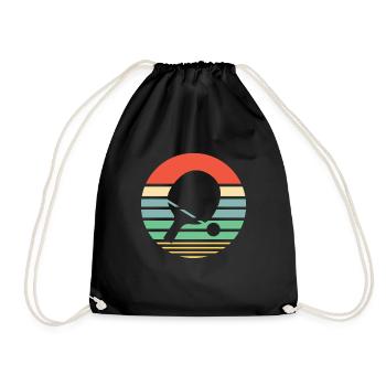 Raquette de ping-de-table Retro Idée cadeau - Sac de sport léger - noir - Devant