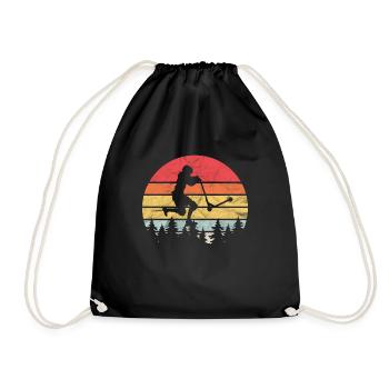 Scooter Stunt Roller Retro Idée cadeau - Sac de sport léger - noir - Devant