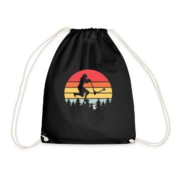 Scooter Stunt Roller Retro Idée cadeau - Sac de sport léger - noir - Devant