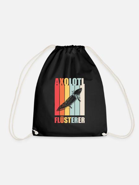 Axolotl Whisperer - Drawstring Bag - black