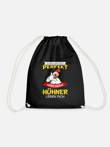 Chicken Chicken Chicken Chicken Chicken Chicken Poultry - Drawstring Bag - black