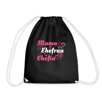 Maman Mère Épouse Chef - Sac de sport léger - noir - Devant