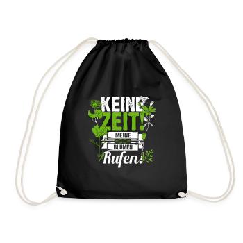 Floristin Blumen Floristik Spruch Geschenkidee - Turnbeutel - Schwarz - Vorne
