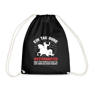 Westernreiten - Turnbeutel - Schwarz - Vorne