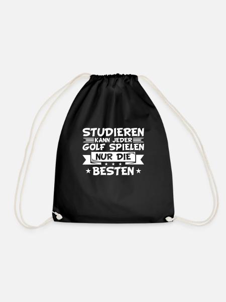 Golf Golfer | Lustiges Golfer Geschenk - Turnbeutel - Schwarz