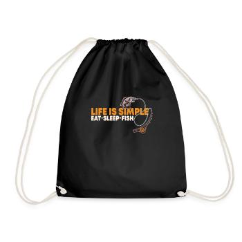 Drôle de pêche et motif de pêche, des phrases drôles - Sac de sport léger - noir - Devant