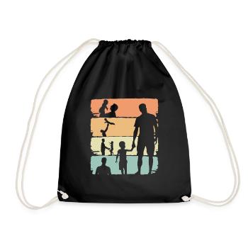 Patenonkel Geschenk | Onkel Geschenkidee - Turnbeutel - Schwarz - Vorne