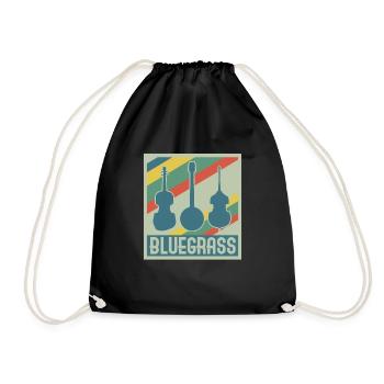 Bluegrass Retro Vintage Country Music - Sac de sport léger - noir - Devant