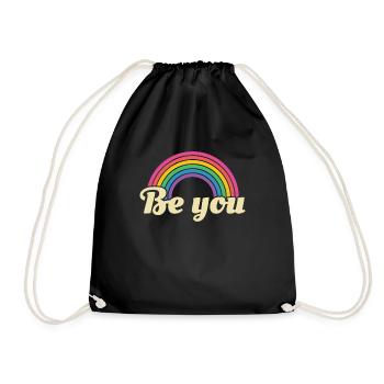 Pride CSD LGBT | Sei du selbst - Turnbeutel - Schwarz - Vorne