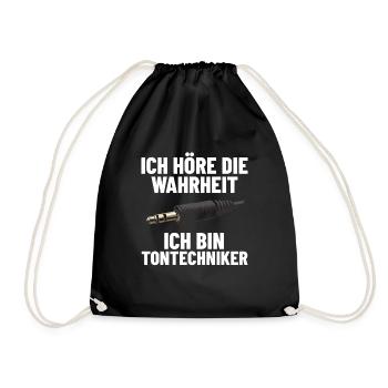 Veranstaltungstechniker Wahrheit Toningenieur - Turnbeutel - Schwarz - Vorne