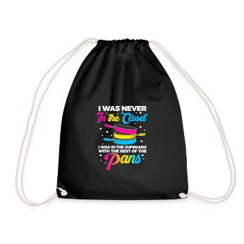 I Was Never In The Closet - Drawstring Bag - black - Front