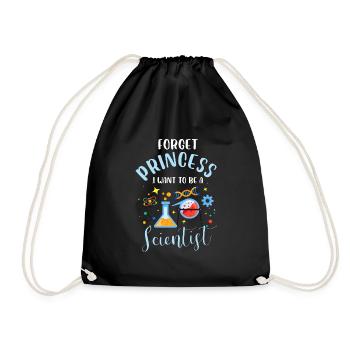 Oubliez princesse je veux devenir scientifique - Sac de sport léger - noir - Devant