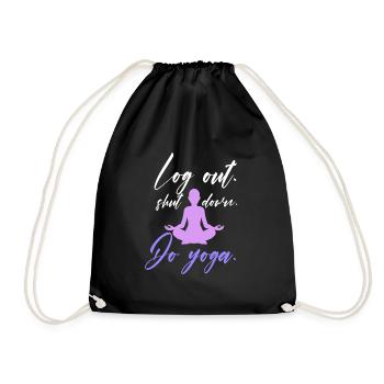 déconnexion fermer la conception de yoga pour un adepte de yoga - Sac de sport léger - noir - Devant