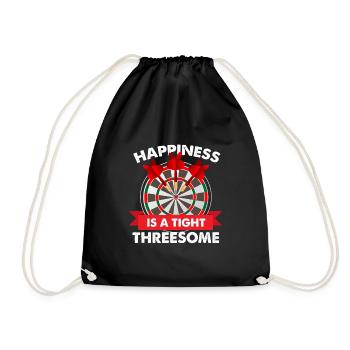 dart is a tight Design for a dart followers - Drawstring Bag - black - Front