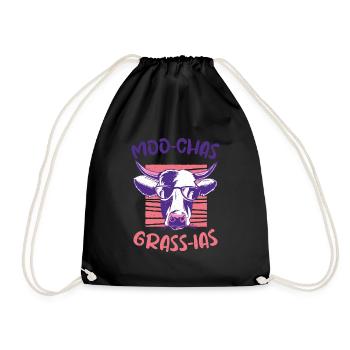 Mexican Cow Saying - Drawstring Bag - black - Front