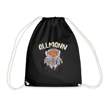 Funny original German Alman and Allmann - Drawstring Bag - black - Front