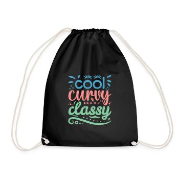 Cool Curvy Classy Body Positivity Women - Turnbeutel - Schwarz - Vorne