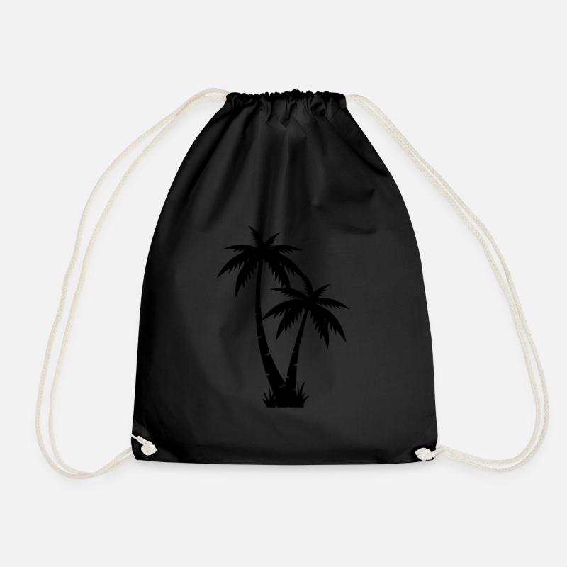 palms Design for a beach and holiday lovers - Turnbeutel - Schwarz