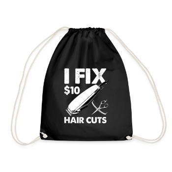 I fix 10 dollars hair cuts Design - Turnbeutel - Schwarz - Vorne