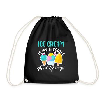 ice cream is my favorite good group Design - Turnbeutel - Schwarz - Vorne