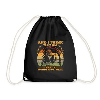 Et je me dis quelle merveilleuse soudure – - Sac de sport léger - noir - Devant