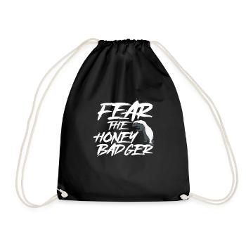 Peur du blaireau de miel - Sac de sport léger - noir - Devant