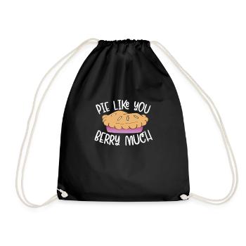 Do you like cakes with lots of berries - Drawstring Bag - black - Front
