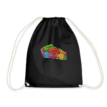 Colourful cake - Drawstring Bag - black - Front
