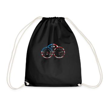 Motorcycle speedometer Usa - Drawstring Bag - black - Front