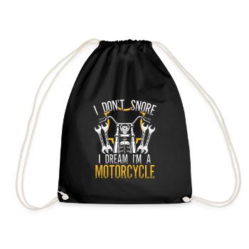 I dream, I'm a motorcycle - Drawstring Bag - black - Front