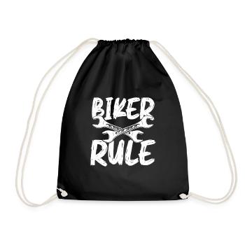 Règle du motard - Sac de sport léger - noir - Devant