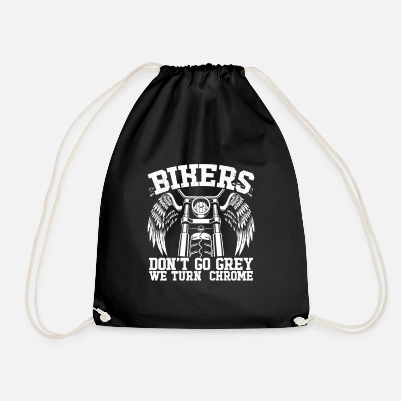 Les motards ne deviennent pas chromés gris - Sac de sport léger - noir